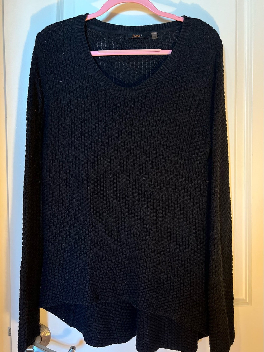 Black Crew Neck Knit Sweater
